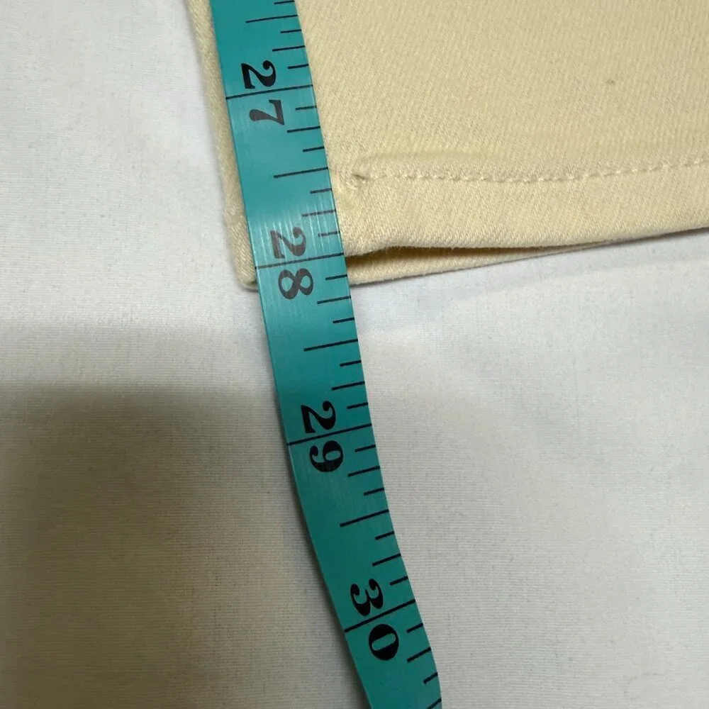 Athleta Denim Pants Women’s Size 10 Ivory‎ Ankle 28” Inseam Stretch EUC